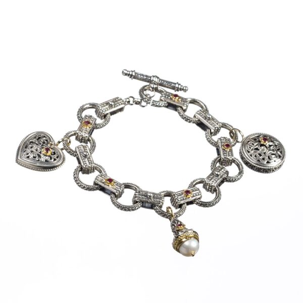 Charm Bracelets in 18k Gold and Silver 6147