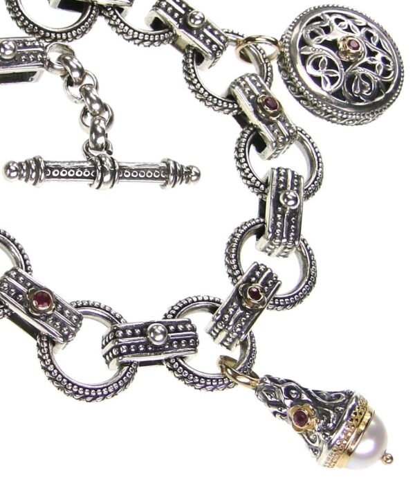 Classic Charm Bracelet in18k Gold and Sterling Silver - Image 3