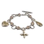 Charm Bracelets in 18k Gold and Silver 6150