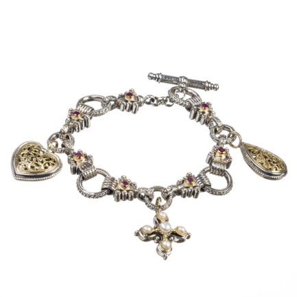 Charm Bracelets in 18k Gold and Silver 6150