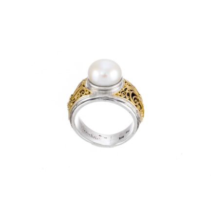 Ring for Women’s 18k Yellow Gold and Sterling Silver 925