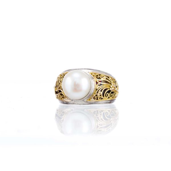 Ring for Women’s 18k Yellow Gold and Sterling Silver 925