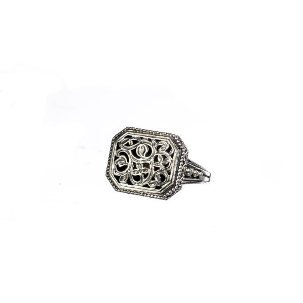 Flower Byzantine Ring for Women’s in Sterling Silver 925