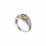 Peace Band for Men’s Ring 18k Yellow Gold and Sterling silver 925