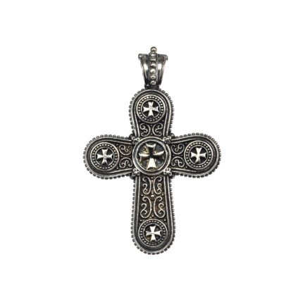 Byzantine Cross Pendant for Men’s in Sterling Silver 925