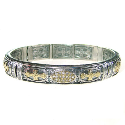 Byzantine Bracelet in k18 Gold and Silver 6047 diam