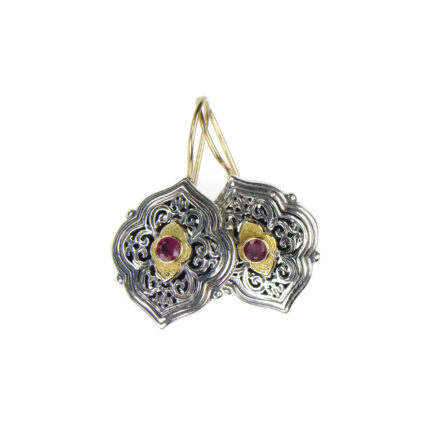 Byzantine Earrings in k18 Yellow Gold and Silver 925