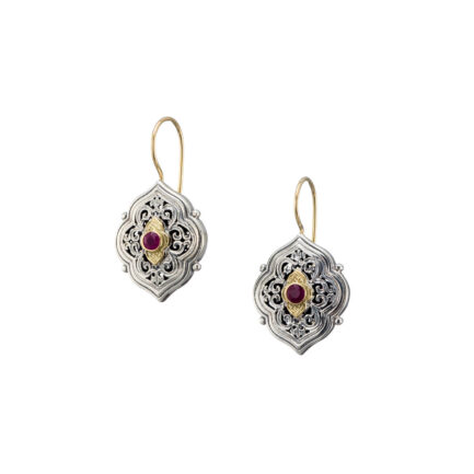 Byzantine Earrings in k18 Yellow Gold and Silver 925