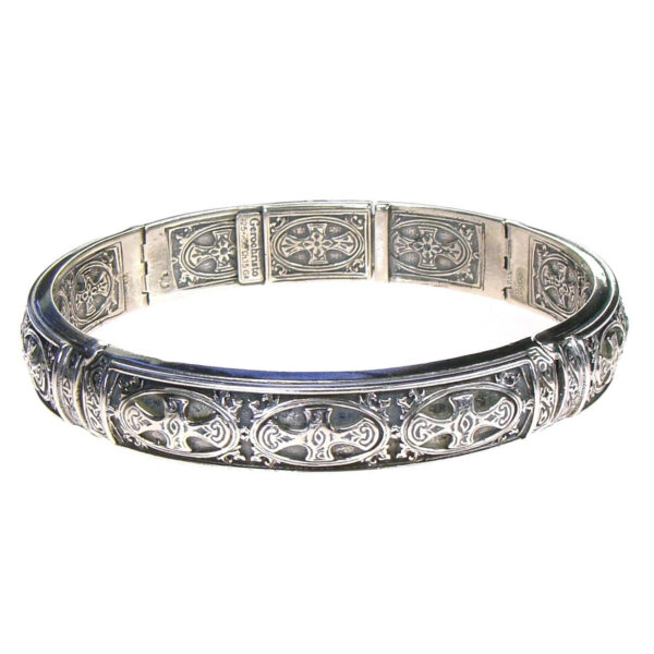 Cross Byzantine Bracelet in Sterling Silver 6051