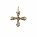 Cultured Pearl Cross necklace