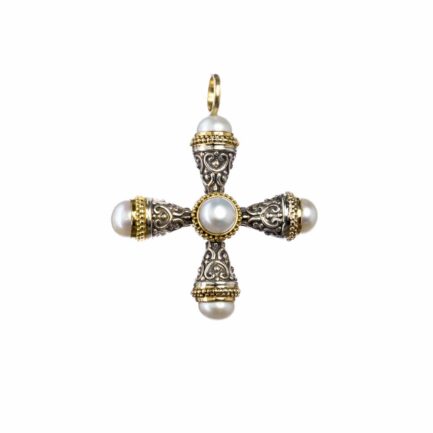Cultured Pearl Cross pendant
