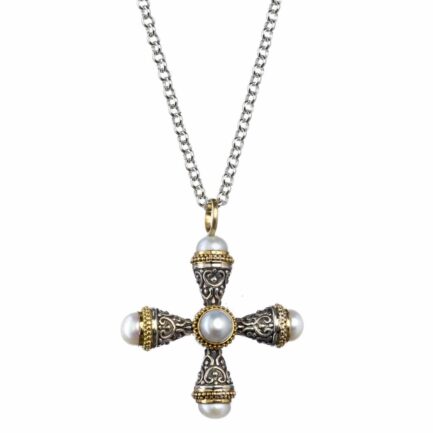 Cultured Pearl Cross pendant