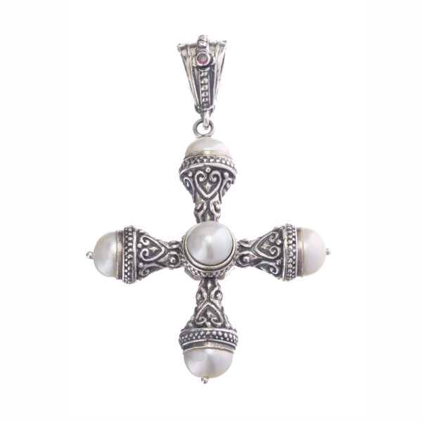 Cross Pearl Pendant