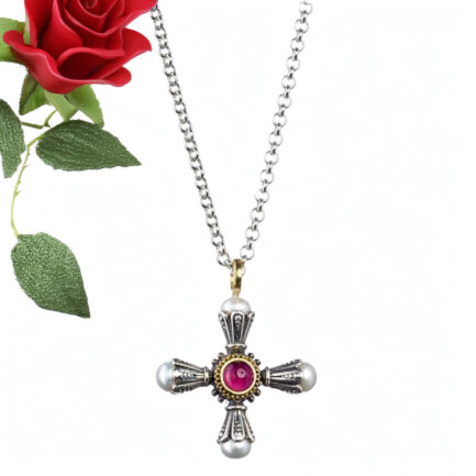 Pearls Cross Pendant