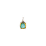 Square Pendant in Sterling Silver 925 with Gold plated parts