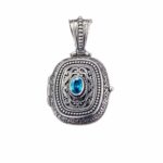 Byzantine Locket Pendant in Sterling silver 925