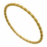 Bangle Bracelet 3mm in Gold plated Sterling Silver 6521a