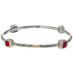 Bangle Bracelet in k18 Gold and Silver 6494