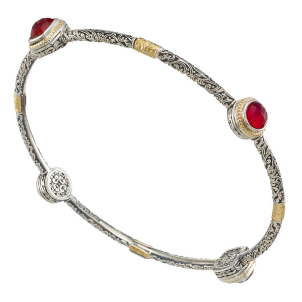 Bangle Bracelet in k18 Gold and Silver 6494a