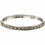 Dolphins Bangle Bracelet in k18 Yellow Gold and Silver 6499