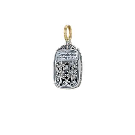 Filigree Byzantine Pendant for Women’s Yellow Gold k18 and Silver 925