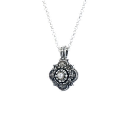 Byzantine Small Pendant for Ladies in Sterling Silver 925