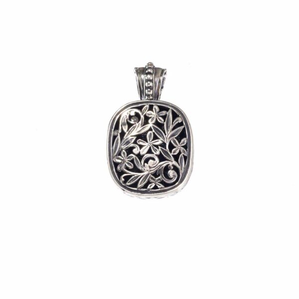 Flower Byzantine Pendant in Sterling Silver 3104