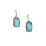 Colors Rectangular Earrings in Sterling Silver 925 for Women’s