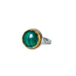 Round Color Ring Sterling Silver 925 with Gold Plated parts