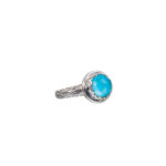 Color Round Ring in Sterling Silver 925