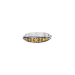 Byzantine Band Ring k18 Yellow Gold and Sterling Silver 925