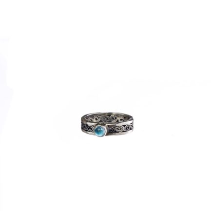 Byzantine Band Ring in Sterling Silver 925