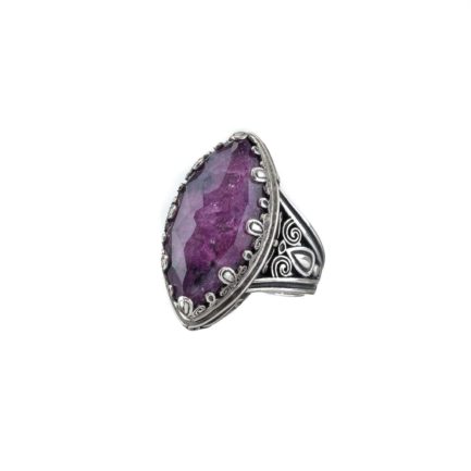 Color Navette Ring in Sterling Silver 925