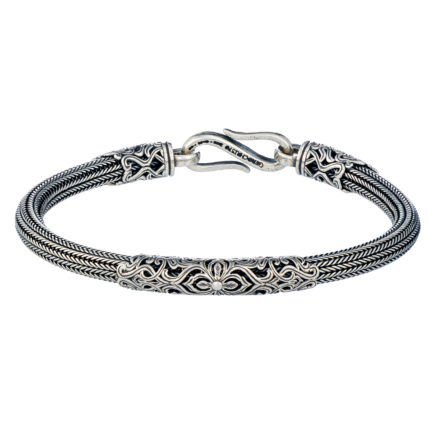 Men’s Braided Bracelet Handmade Chain 925 Sterling Silver 5mm