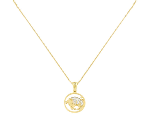 Taurus Gold Zodiac sign Taurus Necklace Charms k14