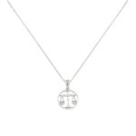 Libra Zodiac Gold sign Necklace Charms k14
