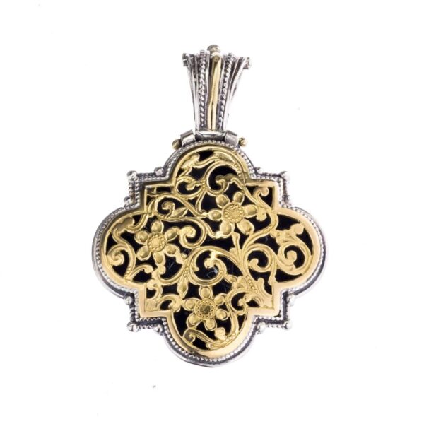 Garden Shadows Pendant in k18 Gold and Silver 3055