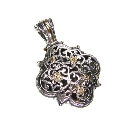 Garden Shadows pendant in k18 Gold and Silver 3057 a