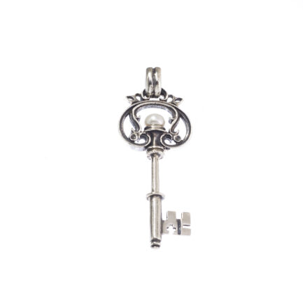 Key Pendant in Sterling Silver pearl 3095