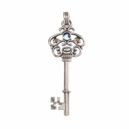 Key Pendant in k18 Yellow Gold and Silver 3094back