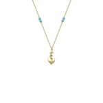 Men’s Anchor Nautical Pendant Necklace in 14k Yellow Gold