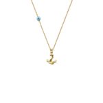 Men’s Anchor Nautical Pendant Necklace in 14k Yellow Gold