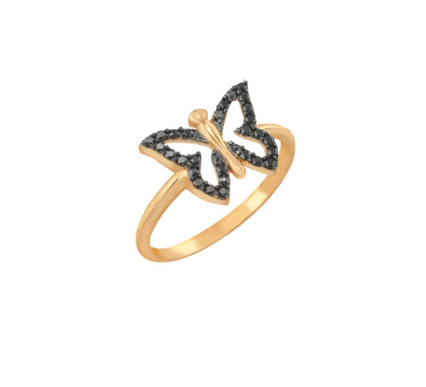 Butterfly Shape Ring for Girls k14 Yellow Gold