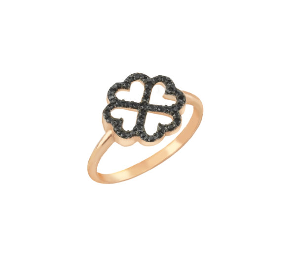 Four leaf Clover Ring for Girls k14 Yellow Gold