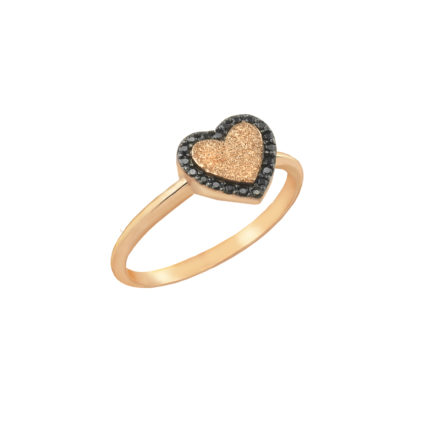 Heart Shape ring for girls k14 Yellow Gold