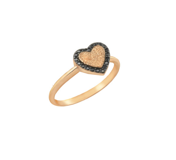 Heart Shape ring for girls k14 Yellow Gold