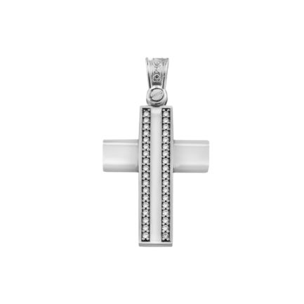14k Solid Yellow and White Gold Orthodox Crucifix for Girls and Women
