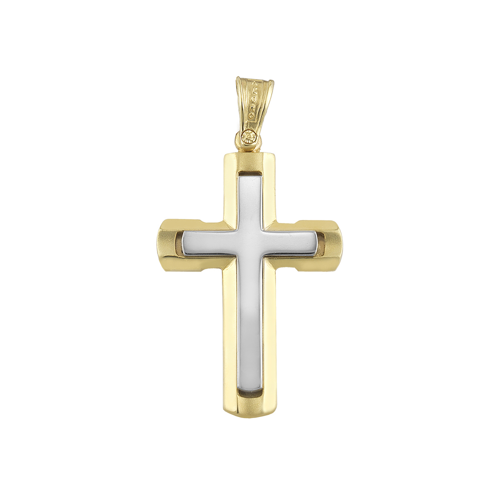 Amazon.com: Barzel Cross Necklace for Women, Men, Boys, and Girls 18K Gold  Plated Flat Mariner/Marina 060 3MM Chain Necklace With Italian Cross Pendant  (Gold Cross, 18): Clothing, Shoes & Jewelry