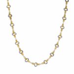 Circle Station link in Sterling Silver with Gold Plated Parts