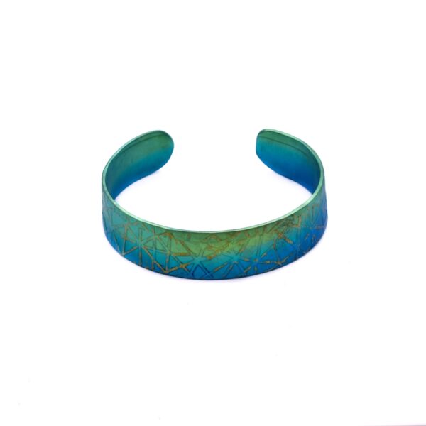 Anodized Titanium Cuff Bracelets B152960 green a